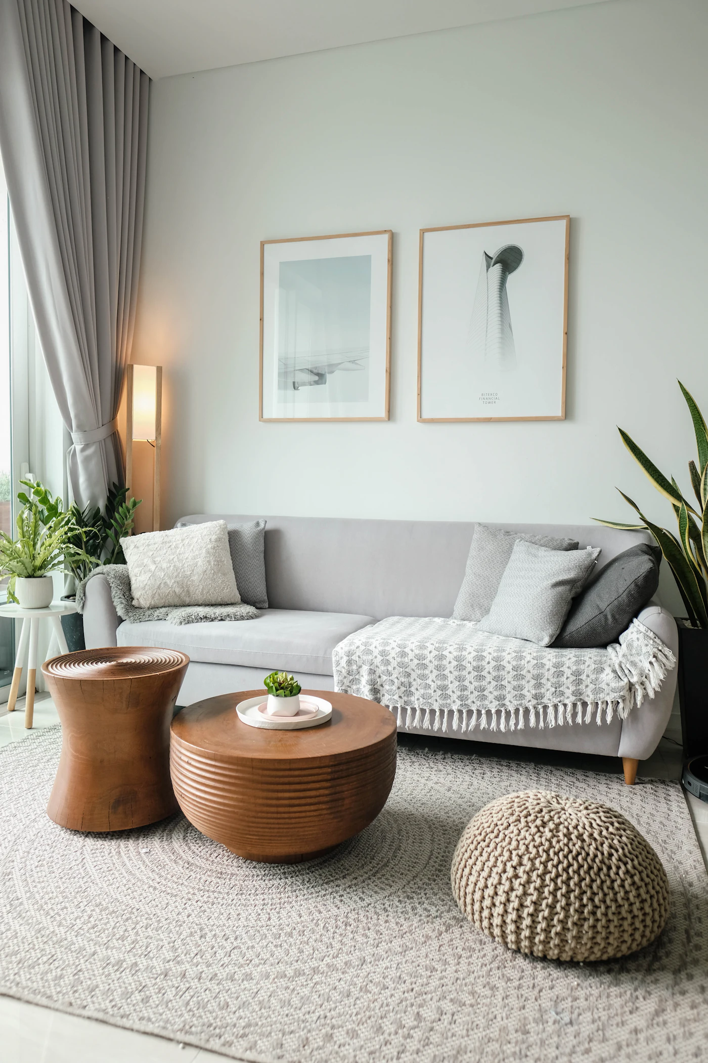 Living room styled with oak furniture
